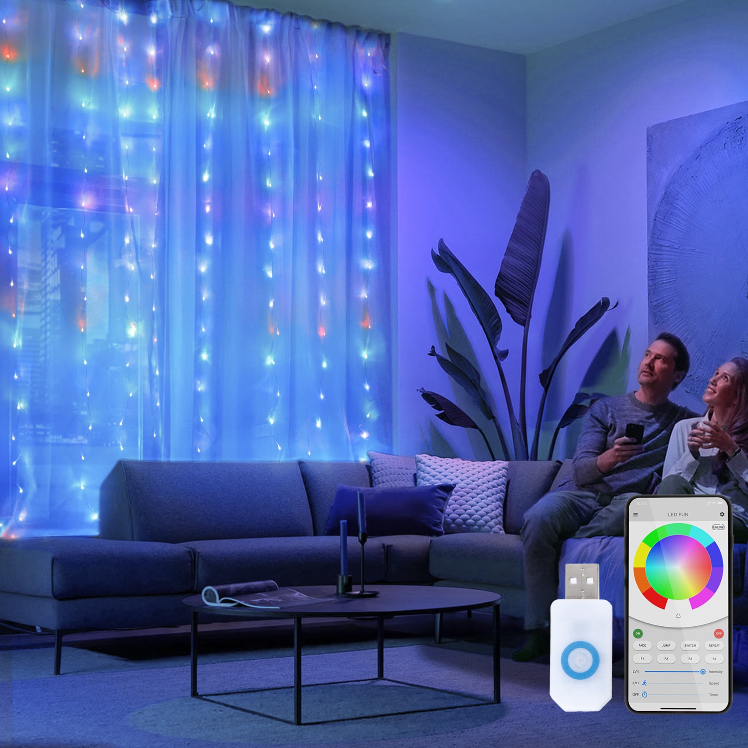LED-Curtain- Lights-online-sale-usb-app-control LED Fairy Curtain Lights