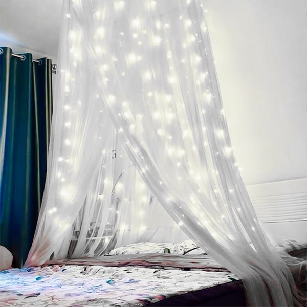 Rainbow Curtain String Lights with 32 key IR Remote freeshipping